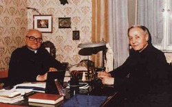 Mons. Luigi Novarese con Sorella Elvira Myriam Psorulla